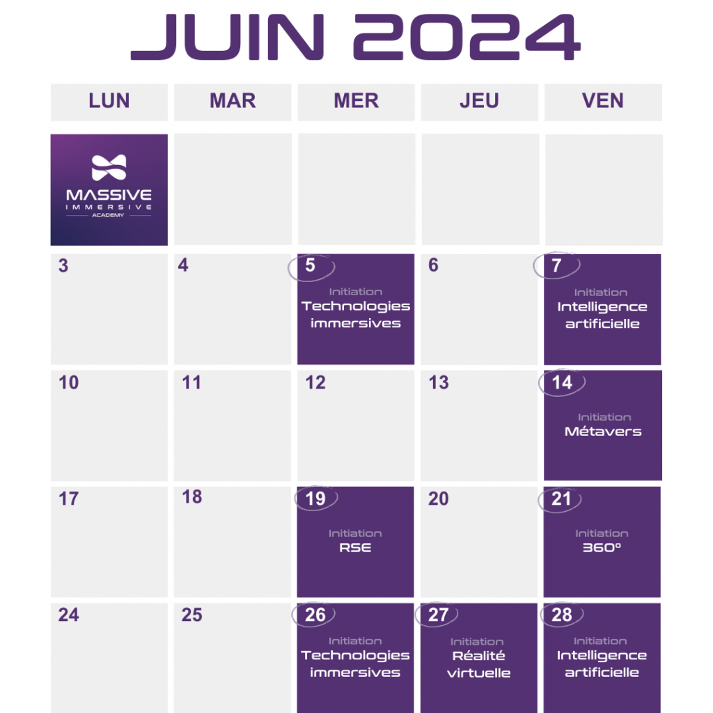 Planning de formation - Juin 2024