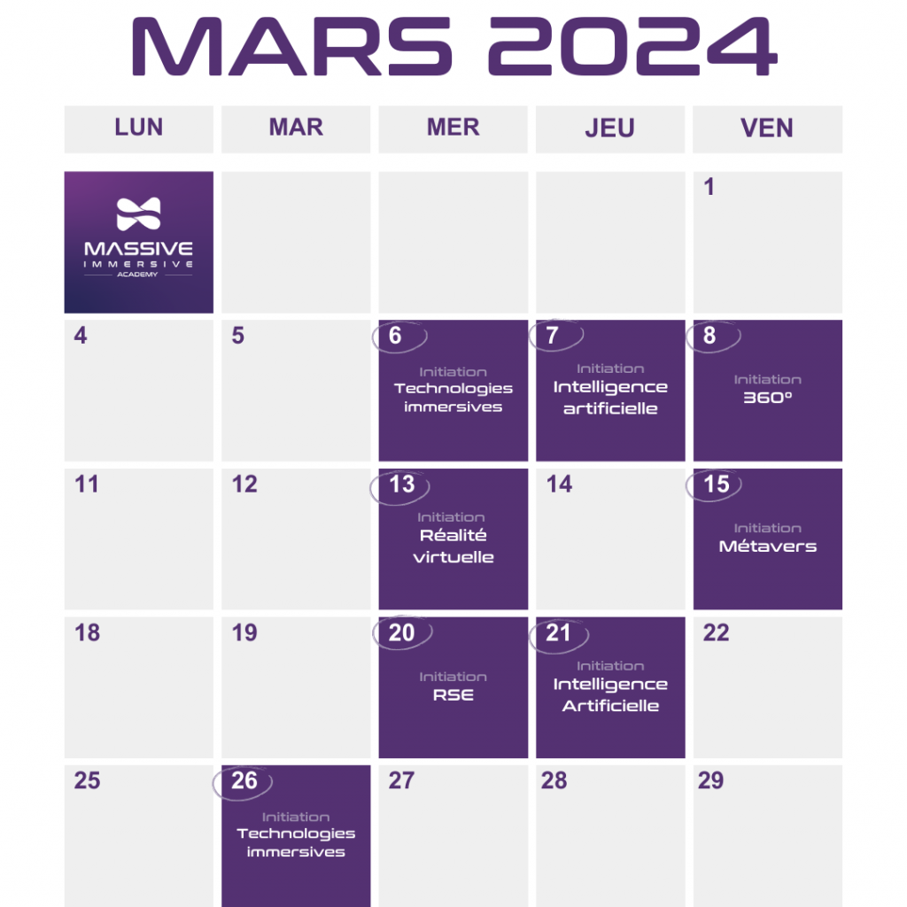 Planning de formation - Mars 2024